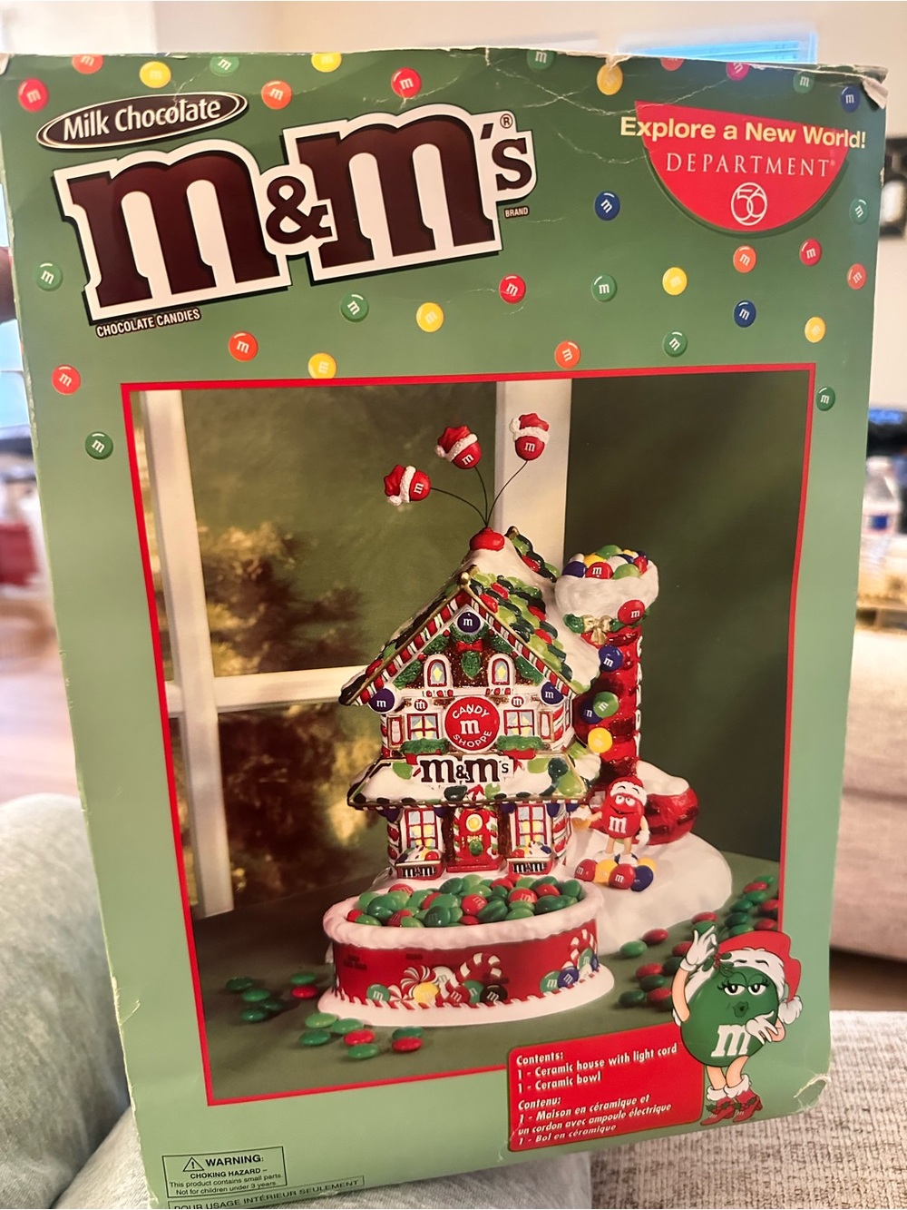 Vintage Department 56 M&M's Holiday House Decor - Red, Green, White